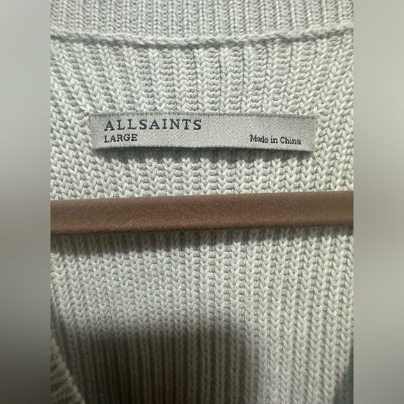Allsaints Manson Cropped Knit Sweater Vest Size Large EUC - Picture 3 of 5